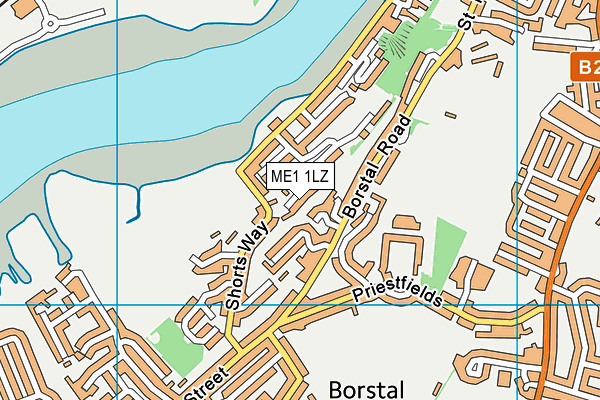 ME1 1LZ map - OS VectorMap District (Ordnance Survey)