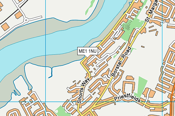 ME1 1NU map - OS VectorMap District (Ordnance Survey)