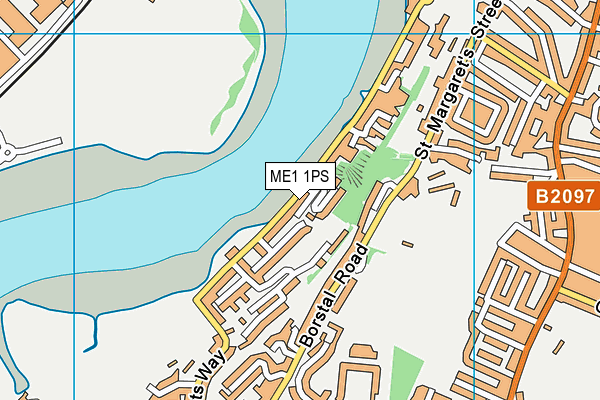 ME1 1PS map - OS VectorMap District (Ordnance Survey)