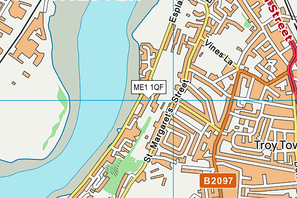 ME1 1QF map - OS VectorMap District (Ordnance Survey)