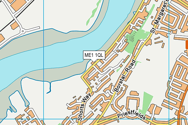 ME1 1QL map - OS VectorMap District (Ordnance Survey)