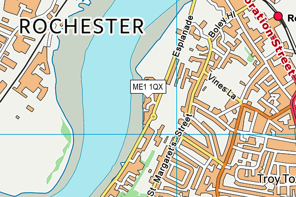 ME1 1QX map - OS VectorMap District (Ordnance Survey)