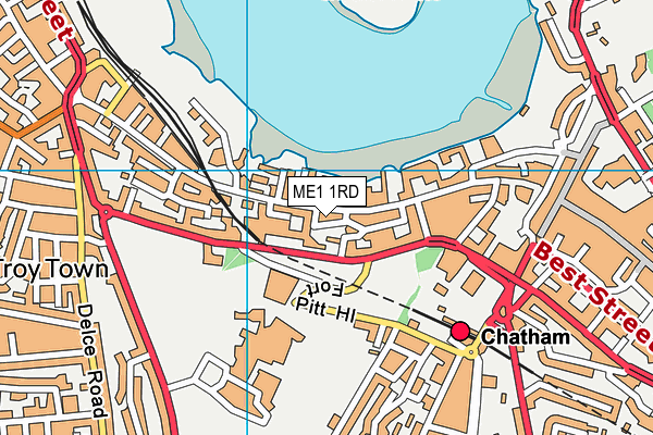 ME1 1RD map - OS VectorMap District (Ordnance Survey)
