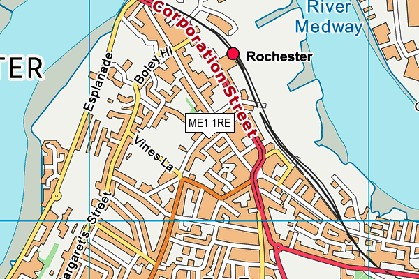ME1 1RE map - OS VectorMap District (Ordnance Survey)