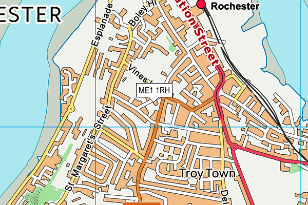 ME1 1RH map - OS VectorMap District (Ordnance Survey)