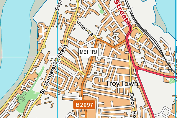 ME1 1RJ map - OS VectorMap District (Ordnance Survey)