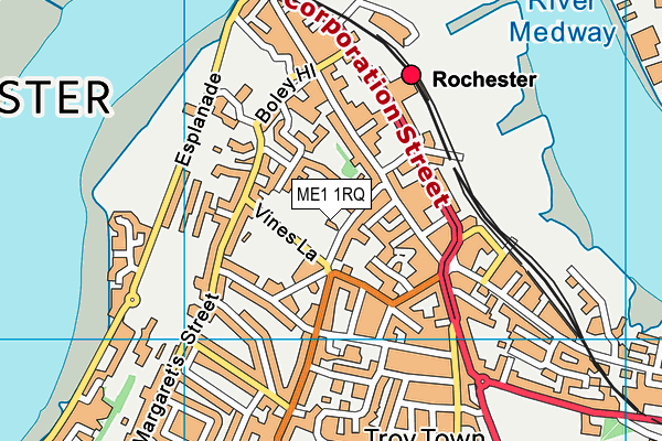 ME1 1RQ map - OS VectorMap District (Ordnance Survey)
