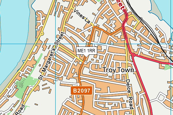 ME1 1RR map - OS VectorMap District (Ordnance Survey)