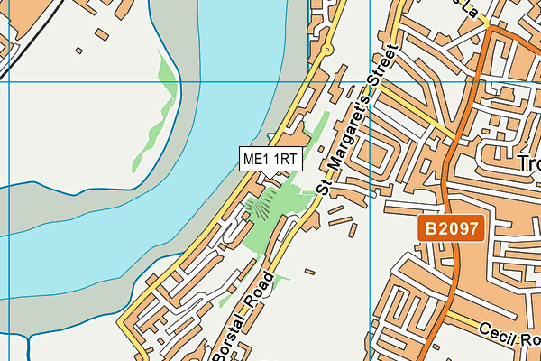 ME1 1RT map - OS VectorMap District (Ordnance Survey)