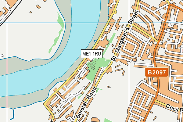 ME1 1RU map - OS VectorMap District (Ordnance Survey)