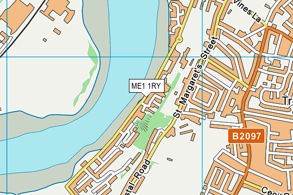 ME1 1RY map - OS VectorMap District (Ordnance Survey)