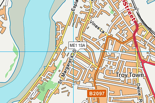 ME1 1SA map - OS VectorMap District (Ordnance Survey)