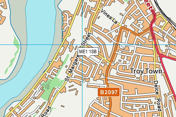 ME1 1SB map - OS VectorMap District (Ordnance Survey)