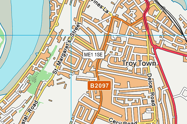 ME1 1SE map - OS VectorMap District (Ordnance Survey)
