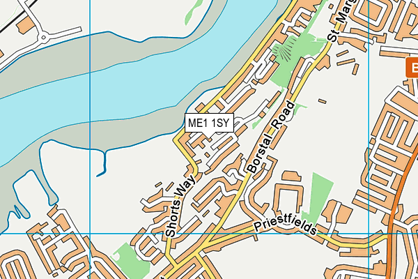 ME1 1SY map - OS VectorMap District (Ordnance Survey)