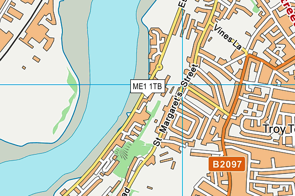 ME1 1TB map - OS VectorMap District (Ordnance Survey)