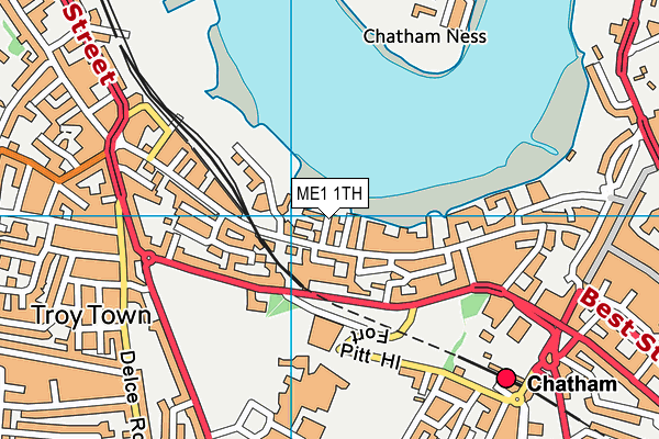 ME1 1TH map - OS VectorMap District (Ordnance Survey)
