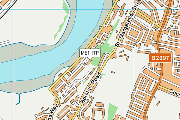 ME1 1TP map - OS VectorMap District (Ordnance Survey)