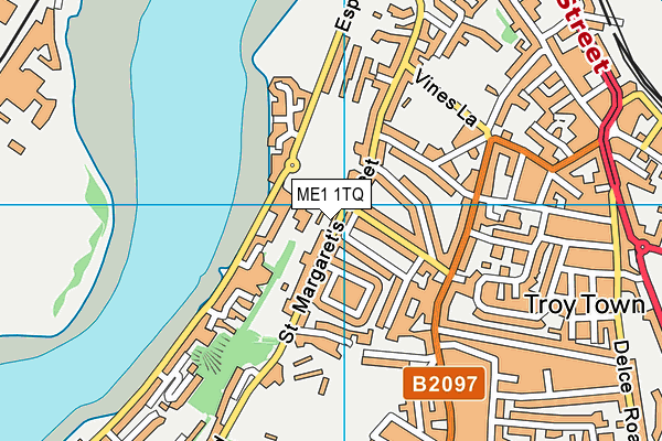 ME1 1TQ map - OS VectorMap District (Ordnance Survey)