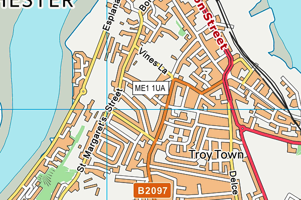 ME1 1UA map - OS VectorMap District (Ordnance Survey)