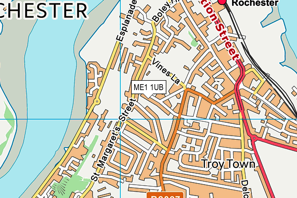 ME1 1UB map - OS VectorMap District (Ordnance Survey)