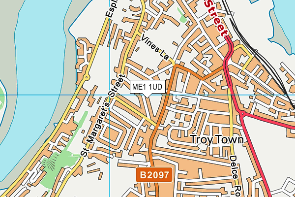 ME1 1UD map - OS VectorMap District (Ordnance Survey)