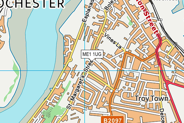 ME1 1UG map - OS VectorMap District (Ordnance Survey)