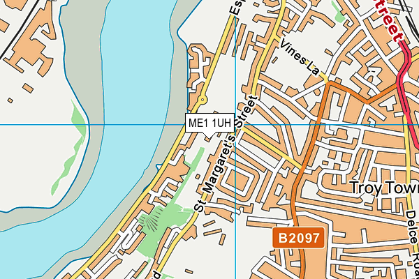 ME1 1UH map - OS VectorMap District (Ordnance Survey)