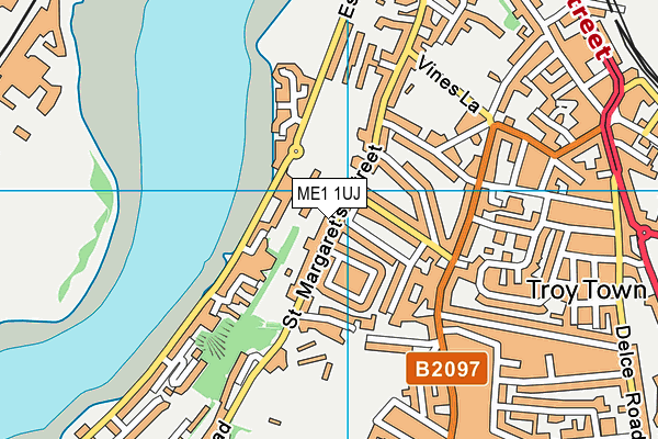 ME1 1UJ map - OS VectorMap District (Ordnance Survey)
