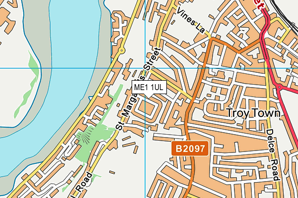 ME1 1UL map - OS VectorMap District (Ordnance Survey)