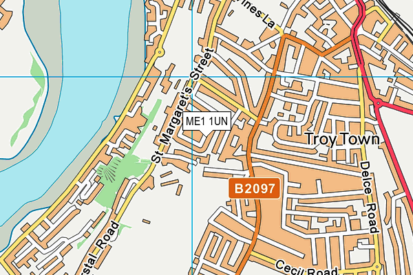 ME1 1UN map - OS VectorMap District (Ordnance Survey)