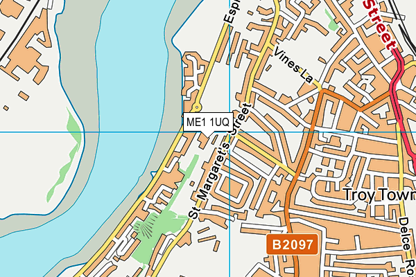ME1 1UQ map - OS VectorMap District (Ordnance Survey)