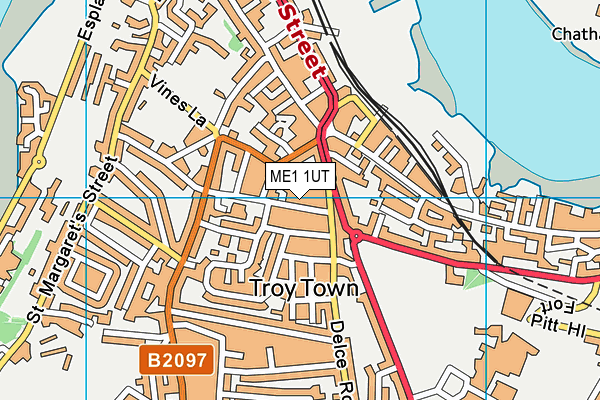 ME1 1UT map - OS VectorMap District (Ordnance Survey)