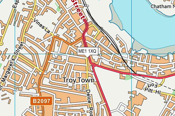 ME1 1XQ map - OS VectorMap District (Ordnance Survey)