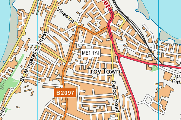 ME1 1YJ map - OS VectorMap District (Ordnance Survey)