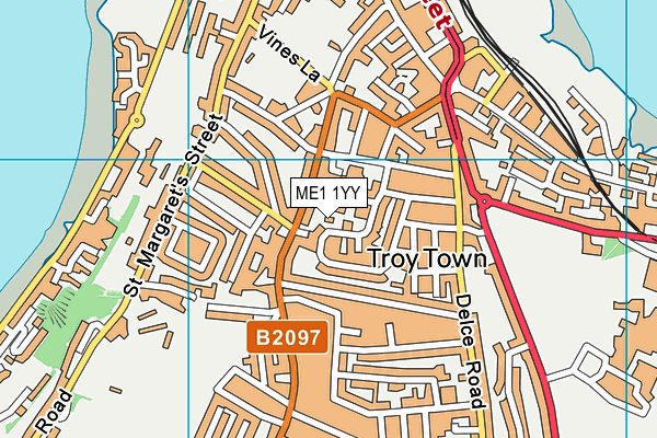 ME1 1YY map - OS VectorMap District (Ordnance Survey)