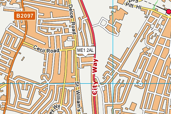 ME1 2AL map - OS VectorMap District (Ordnance Survey)