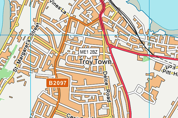 ME1 2BZ map - OS VectorMap District (Ordnance Survey)