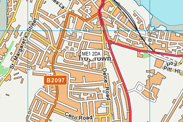 ME1 2DA map - OS VectorMap District (Ordnance Survey)