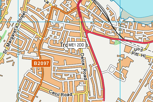 ME1 2DD map - OS VectorMap District (Ordnance Survey)