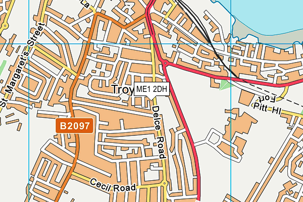 ME1 2DH map - OS VectorMap District (Ordnance Survey)