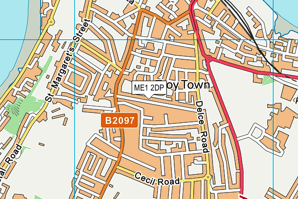 ME1 2DP map - OS VectorMap District (Ordnance Survey)