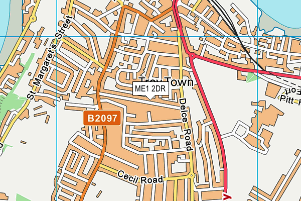 ME1 2DR map - OS VectorMap District (Ordnance Survey)