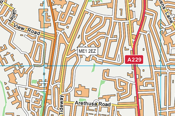 ME1 2EZ map - OS VectorMap District (Ordnance Survey)