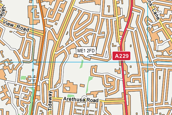 ME1 2FD map - OS VectorMap District (Ordnance Survey)