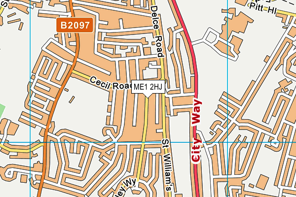 ME1 2HJ map - OS VectorMap District (Ordnance Survey)