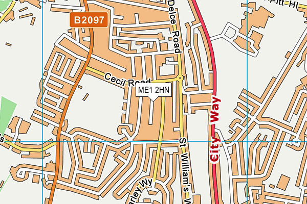ME1 2HN map - OS VectorMap District (Ordnance Survey)