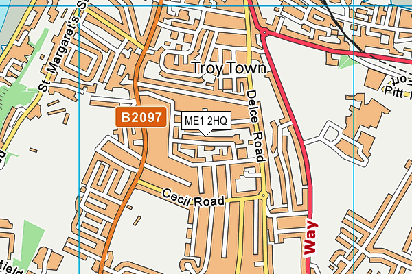 ME1 2HQ map - OS VectorMap District (Ordnance Survey)