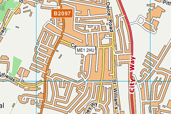 ME1 2HU map - OS VectorMap District (Ordnance Survey)
