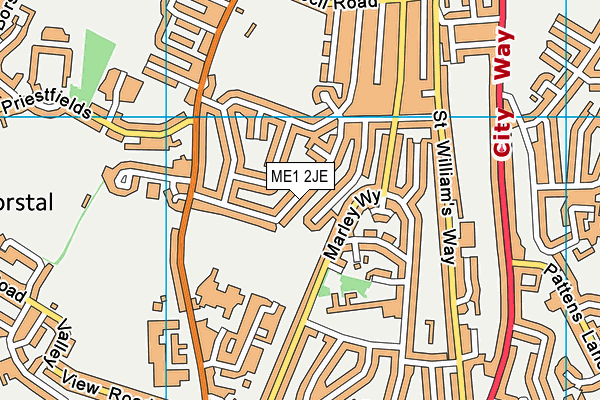 ME1 2JE map - OS VectorMap District (Ordnance Survey)
